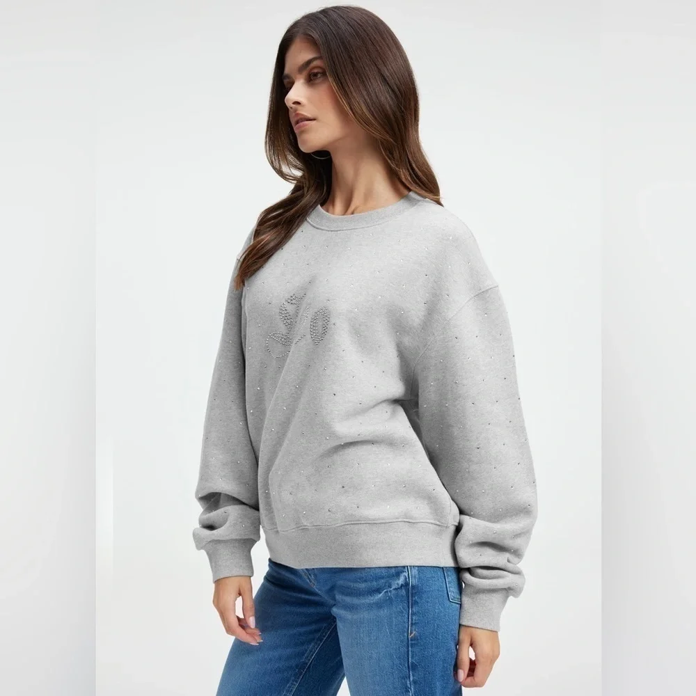 GOOD AMERICAN Zodiac Leo Boyfriend Crewneck Sweatshirt XXL(5)NWT - Picture 3 of 9